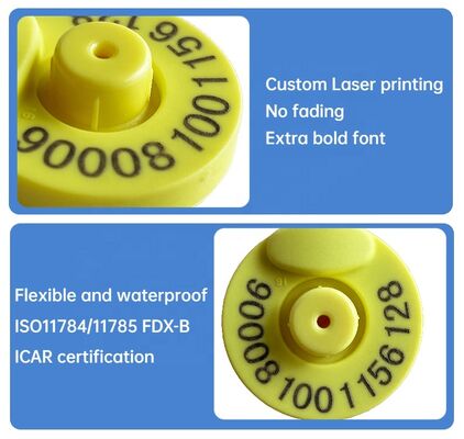 FOFIA RFID Electronic Ear Tag Animal Tracking Tags Thermometer For Cattle Sheep