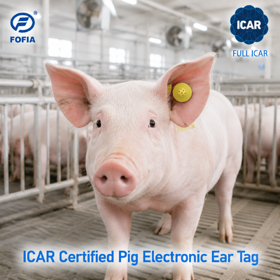 Fofia ET908 RFID Animal Ear Tag 134.2KHz FDX-B Smart Livestock ID Tag with Full ICAR