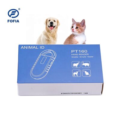 Fofia Handheld Plastic Animal Microchip RFID Card Reader PT160 134.2kHz OLED Screen USB Lithium Battery CE Certified ISO