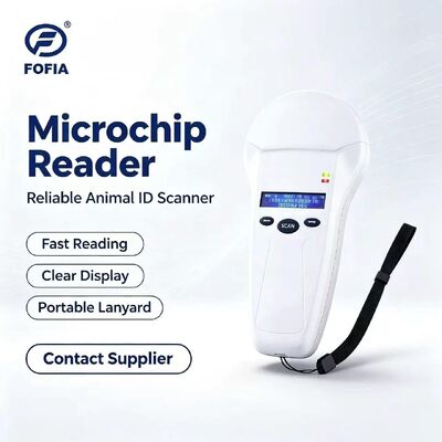 Durable FOFIA PT580 RFID Handheld Reader 125kHz/134.2kHz ISO11784/5 128x32 OLED Screen 10-20m Reading Distance USB/for Pet