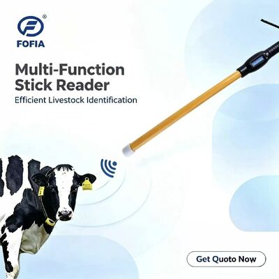 New FOFIA Waterproof RFID Stick Reader 134.2kHz  Cattle ID USB RS232 7000 Records Storage ISO11784/5 Long Reading Distance