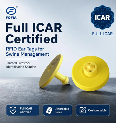 Full ICAR ET908 Waterproof RFID Animal Ear Tags FDX-B 134.2Khz EM4305 Chips for Livestock Cow Electronic Access Control Cards