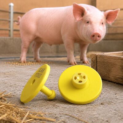 FULL ICAR Certified Laser Printing Numbered Livestock Animal TPU 134.2khz Animal Ear Tag