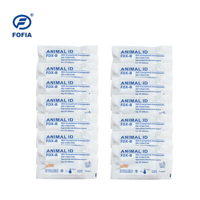 Fofia 2026 New Hot Selling RFID 134.2kHz Dog Animal ID Microchip Split Type Plastic ZS008Waterproof Blue 3-Year Warranty for Pet