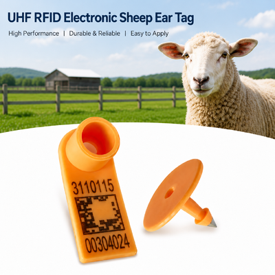 Reading distance 0 to 1.5m Two piece Animal ID Tags Clear Markings for Easy Livestock Identification and Animal Tracking