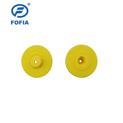 New UHF ElectronicWaterproof RFID TPU 5.7mm Yellow Animal Ear Tags ET933+T901 Chips 5 Year Warranty Fofia Cattle Use