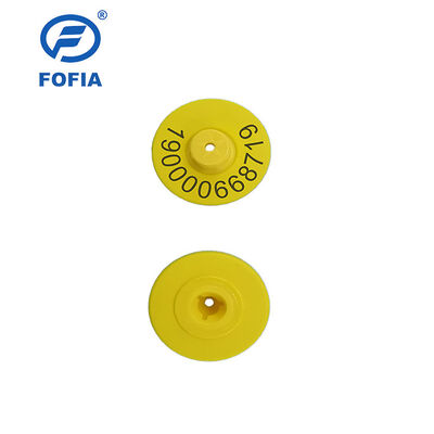 New UHF ElectronicWaterproof RFID TPU 5.7mm Yellow Animal Ear Tags ET933+T901 Chips 5 Year Warranty Fofia Cattle Use