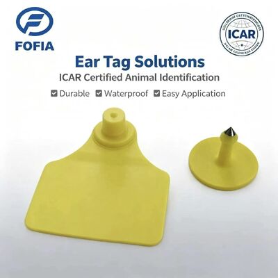 Durable Waterproof ICAR Fofia T904 +T901 Animal Ear Tag Chip RFID TPU Laser Coding 3 Year Warranty Cattle Tracking