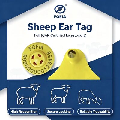 Waterproof Fofia ET957+T967 Sheep Goat Combination Animal Electronic Tracking Ear Tag New High Quality RFID TPU Laser Coding