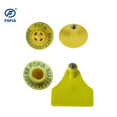 Waterproof Fofia ET957+T967 Sheep Goat Combination Animal Electronic Tracking Ear Tag New High Quality RFID TPU Laser Coding
