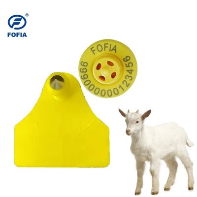 Fofia ET957+T967 Sheep Goat Combination Electronic Farm Use Tracking Ear Tag New High Quality RFID TPU Laser Coding 3 Year