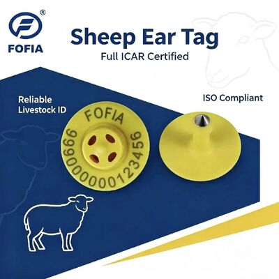 High Quality New ET957+T901 134.2kHz TPU Electronic Ear Tags for Pigs Cattle Sheep Dog Farm 10cm Read Range -20~80C 29.90.3mm