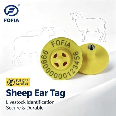 High Quality New ET957 134.2kHz TPU Electronic Ear Tags for Pigs Sheep Cow Farm Use 10cm Read Range -20~80C 29.90.3mm