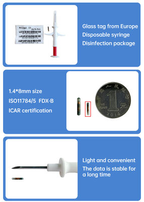 FOFIA New RFID 134.2kHz Animal Microchip FDX/EM4305 Chip IP67 Waterproof Cattle/Pig/Sheep Livestock Pet PP