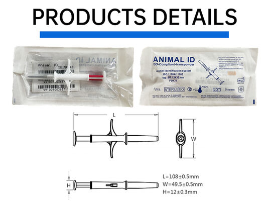 Durable Fofia New Hot Selling RFID 134.2kHz PP Material Dog ID Microchip Waterproof Farm Use Pet Injection 1.5 Year Ear Tag