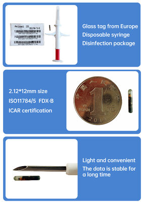 Durable Fofia New Hot Selling RFID 134.2kHz PP Material Dog ID Microchip Waterproof Farm Use Pet Injection 1.5 Year Ear Tag