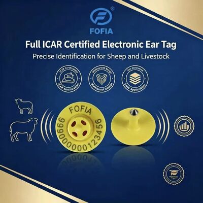 High Quality New ET957+T901 134.2kHz TPU Electronic Ear Tags for Pigs Cattle Sheep Coat Farm 10cm Read Range -20~80C 29.90.3mm