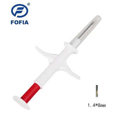 FOFIA ZS007 ICAR Certified 134.2kHz RFID Animal Microchip FDX/EM4305 IP67 Waterproof White PP 1.4x8mm Dog Cat Rabbit Cattle New