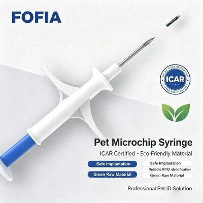 FOFIA ZS007 RFID 134.2kHz Animal Microchip FDX/EM4305 Chip IP67 Waterproof Livestock Pet Injection Plastic Packaging New 1.5