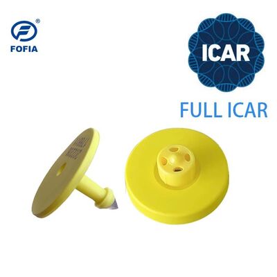 New Waterproof Fofia Full ICAR Certified ET908 Yellow RFID TPU Cow Ear Tag High Quality 1.5 Year Warranty Animal Pig Sheep