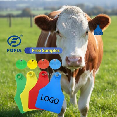 New Plastic Cow Ear Tags Bovine Cattle Sheep & Pig Farm Use Ear Mark Tags with Number Animal Tracking Chip