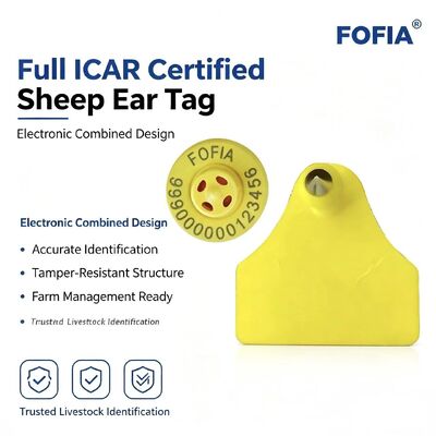 Waterproof Durable Fofia Sheep Goat Animal Combination Electronic Farm Tracking Ear Tag New High Quality RFID TPU Plastic Laser