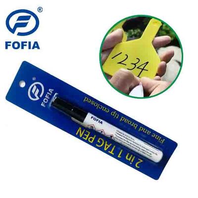 FOFIA New Plastic Cow & Pig Farm Livestock Identification Marker Waterproof Ear Tags with Mark Pen Black Ink 1 Year Warranty