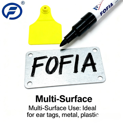 FOFIA New Plastic Livestock Identification Marker Waterproof Animal Ear Tags with Mark Pen and Black Ink 1 Year Warranty