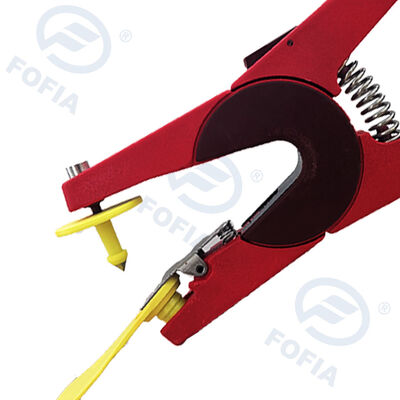 Red Metal New Livestock Ear Tag Applicator Pliers for Pig Farm Animal Identification