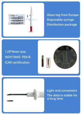 FOFIA  Waterproof RFID 134.2kHz Animal Microchip FDX/EM4305 Chip IP67 Waterproof Use Livestock Pet Plastic Packaging  1.5 Year