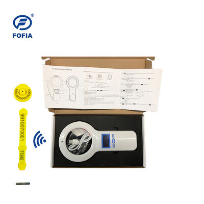 Waterproof FOFIA PT200 RFID Card Reader 128x64 OLED Screen Long Distance Reading (10-20m) ISO11784/5 Protocol 134.2kHz USB