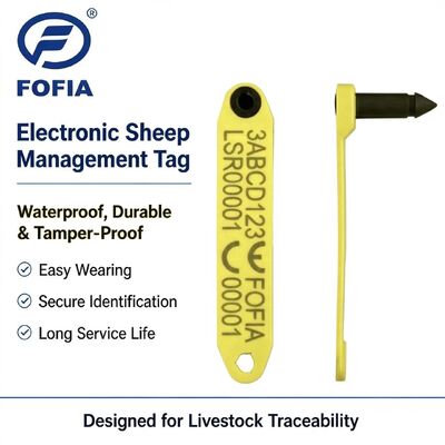 New Fofia High-Temperature Resistant Integrated Anti-Shedding Laser-Coded Electronic ET969 Ear Tag Sheep Built-in RFID RF Chip