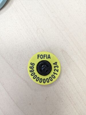 New Full ICAR Electronic Waterproof RFID TPU Yellow Animal Ear Tags 14.5mm ET908+T901 Chips 5 Year Warranty Fofia Cattle Use