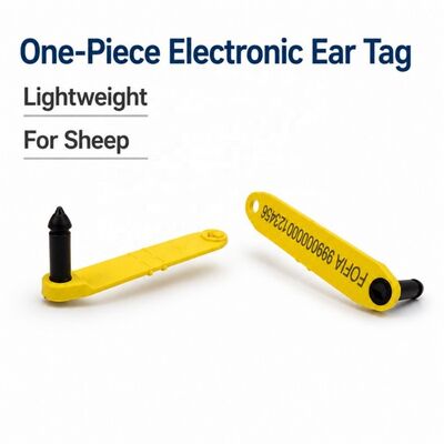 New Fofia High-Temperature Resistant Integrated Anti-Shedding Laser-Coded Yellow Electronic ET969 Sheep Ear Tag Built-in RFID