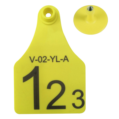 ET902  Custom TPU RFID Ear Tags Laser Engraved Cattle Ear Tags With Numbered Identification For Cow Pig Sheep Rabbit Farm Use