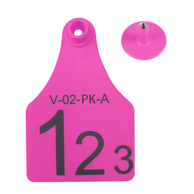 One Set Of Reuse Rfid Cattle Tags Plastic + ABS Materials With High Tension