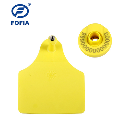 125khz ISO11784/5 FDX - B Rfid Animal Ear Tag For Cattle Sheep Management