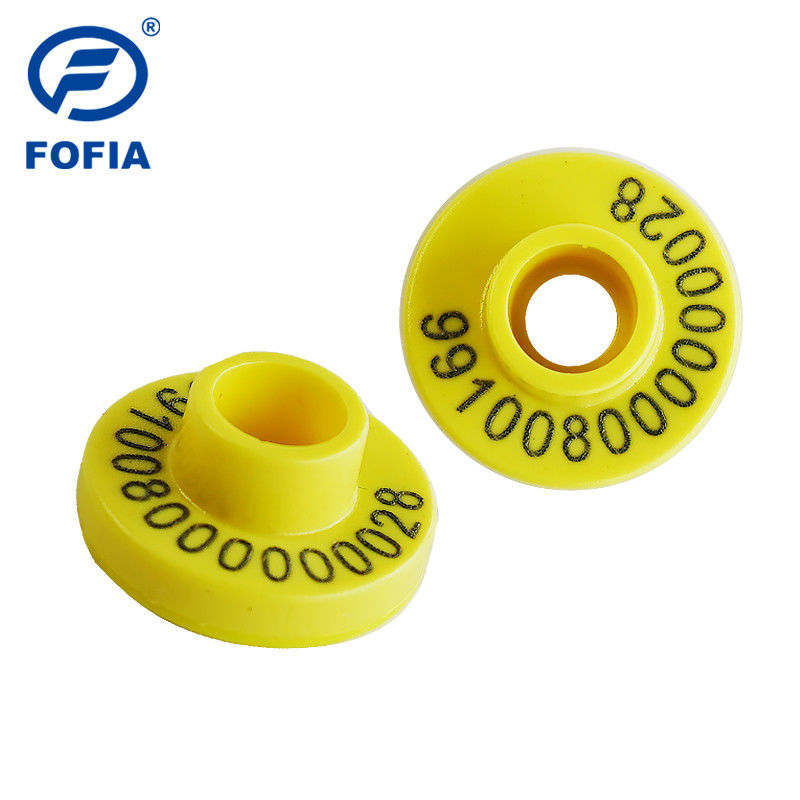ICAR Certified 134.2kHz FDX-B RFID Electronic Ear Tag With 350N Tension For Livestock Identification For Animal Tracking