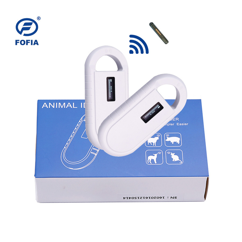 24/7 OLED White Animal Microchip Scanner With Built-In Buzzer Rfid Reader Handheld