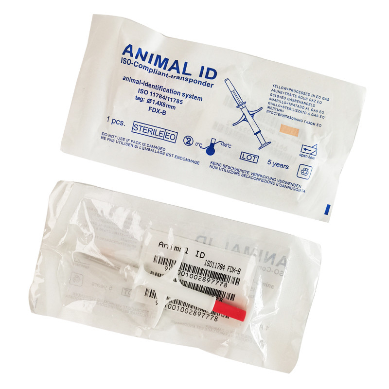 Implantable Microchip Tag EO Sterilized Universal 15 Digit Number Animal Chip Number