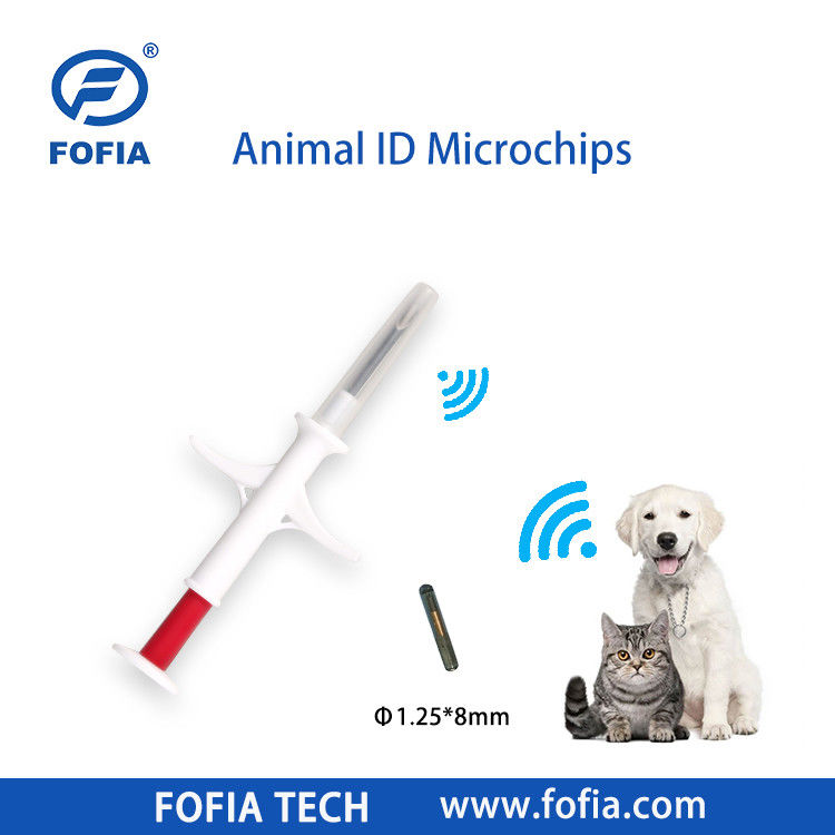 Fofia 2026 Hot Selling RFID 134.2kHz Animal ID Microchip Integrate Type Ear Tag ZS009 Waterproof for Cattle Pet Injection