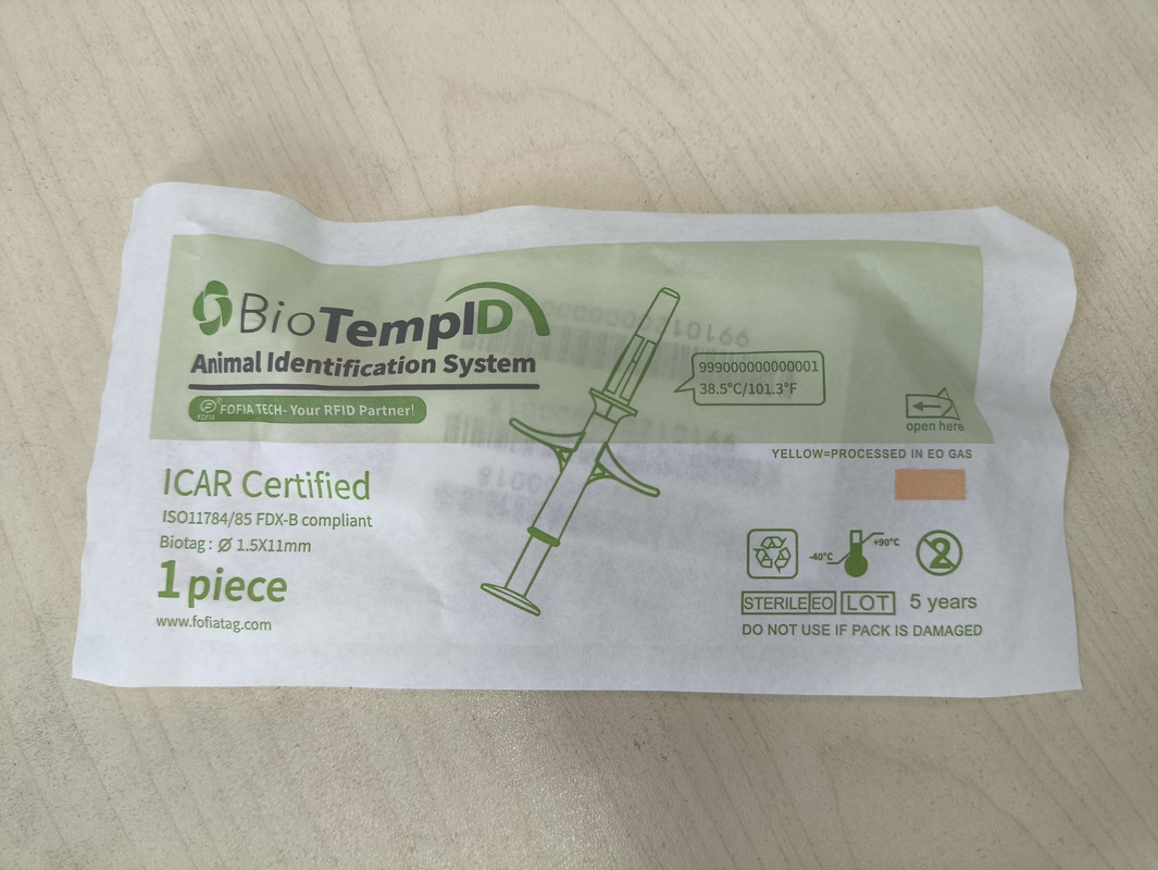 HT003 Microchip Syringe Kit – ISO FDX-B RFID Chip with Temperature Sensor for Livestock