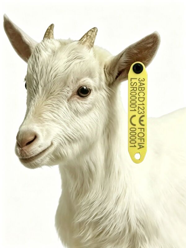 High-Temperature Resistant Anti-Shedding RFID Ear Tag for Sheep with TPU Material and Built-in RFID Chip