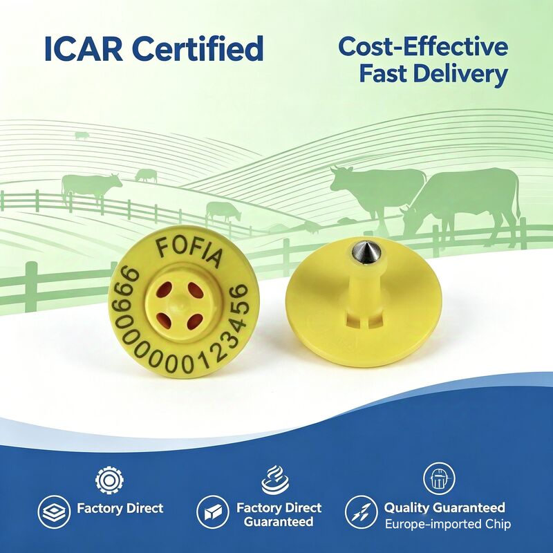 Electronic Ear Tags for Livestock Identification Durable TPU Tags Supporting Cattle Tracking and Monitoring for Farm Management