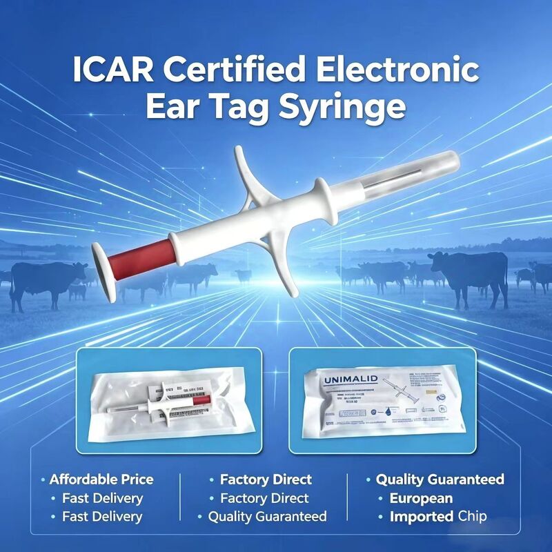 ICAR Certified FOFIA ZS007 RFID 134.2kHz Animal Microchip With FDX/EM4305 Chip IP67 Waterproof For Livestock & Pet Injection Plastic Packaging
