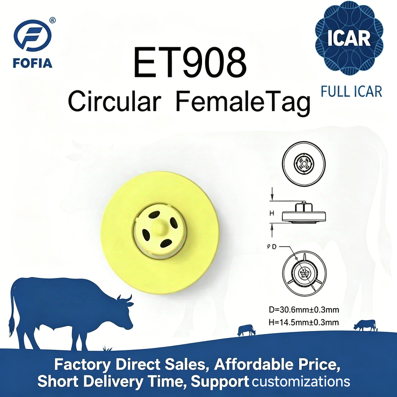 Durable Electronic Ear Tag for Cattle Management Livestock Identification and Tracking System Supporting Farm Operations