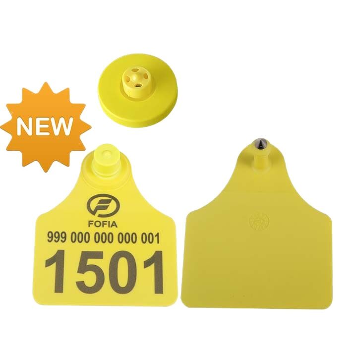 FULL ICAR Certified Cow Animal RFID Smart Earring Cattle Identification Ear Tag