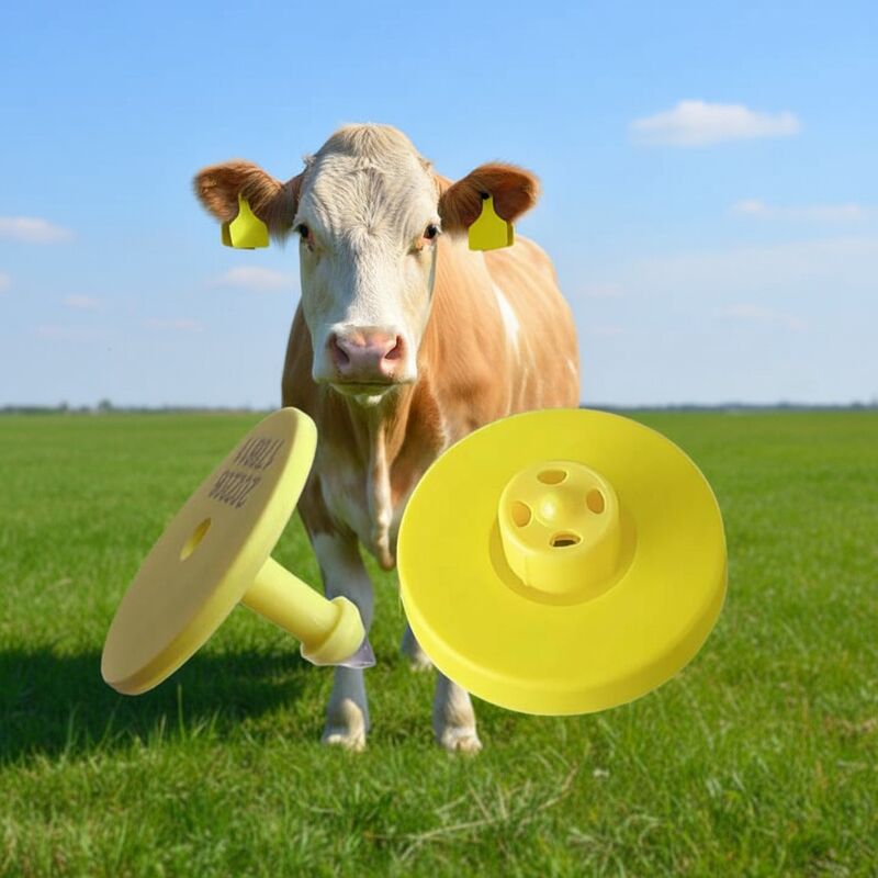 Full ICAR ET908 Cattle Animal ID RFID Ear Tag BLE  ISO11784/5 TPU Material 350N Tension 5 Year Warranty