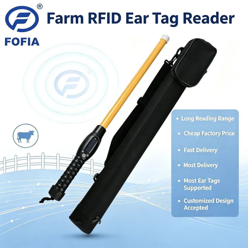 FOFIA Waterproof  PT280 RFID Reader 134.2kHz PVC Plastic NLIS Australia ICAR Approved Cattle ID USB ISO 11784/5 10-20cm
