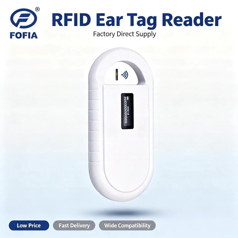 Handheld Plastic Animal Microchip RFID Card Reader PT160 134.2kHz OLED Screen USB Lithium Battery CE Certified ISO 11784/11785
